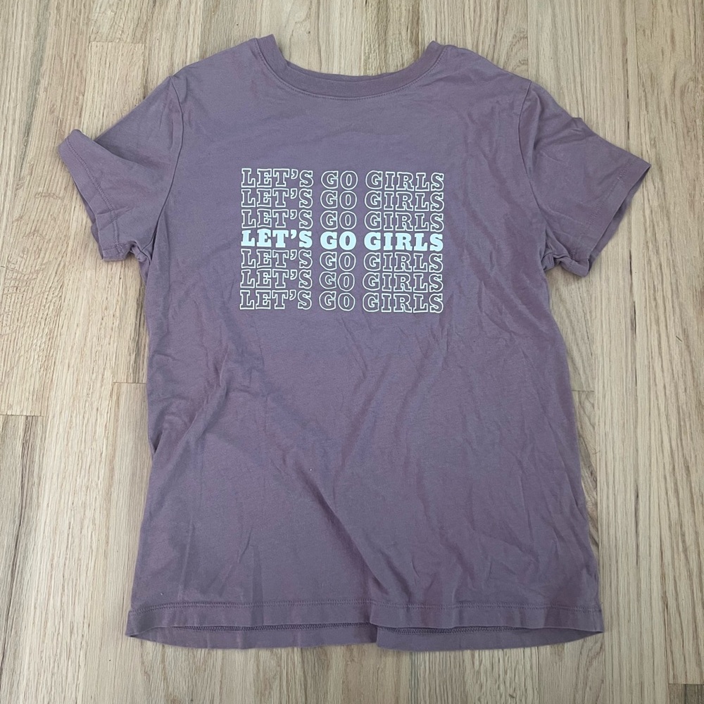Let's Go Girls Mauve Graphic T-Shirt